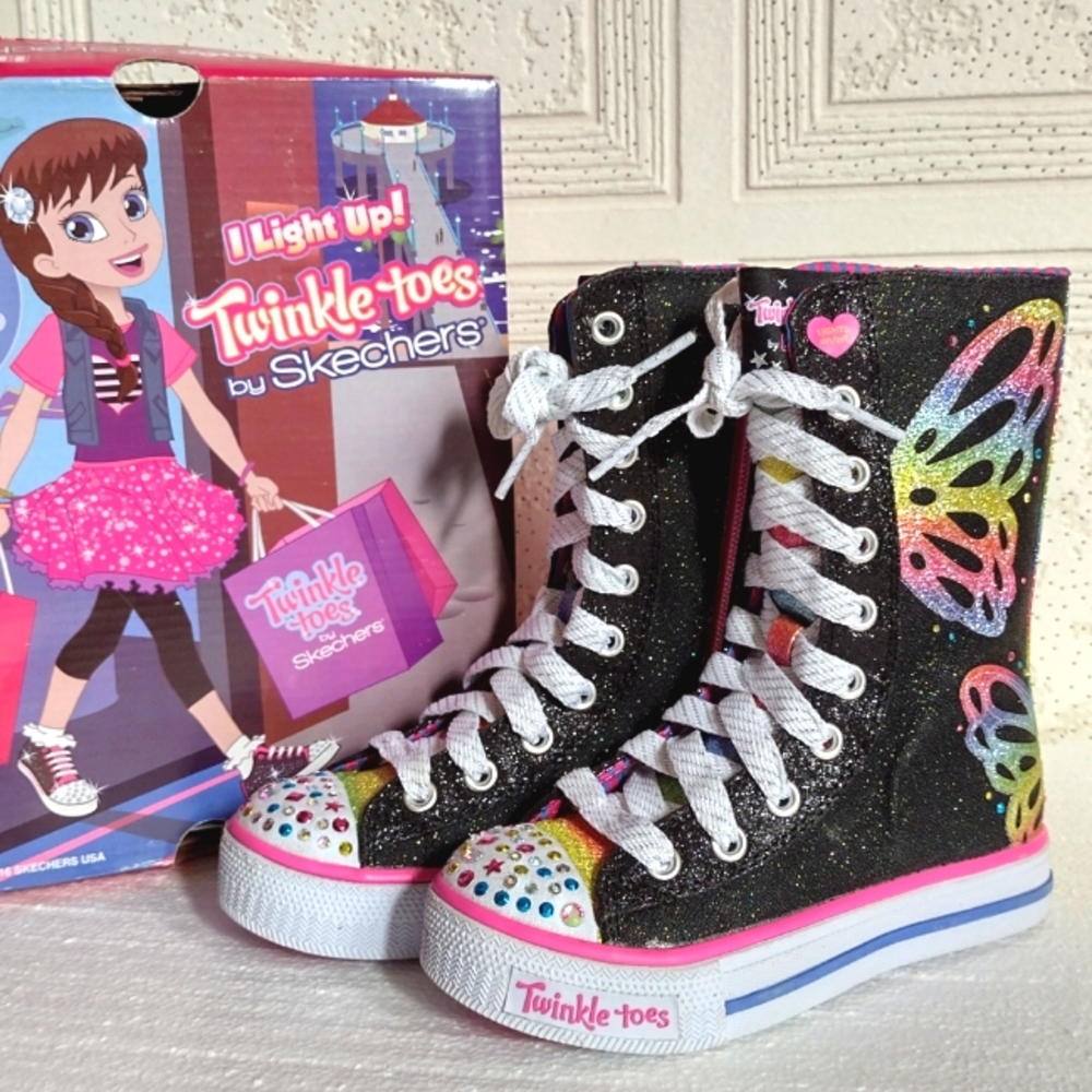 Skechers Girls Twinkle Toes Lights up Shoes New Size 11 toddler